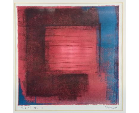 Tim Harbridge 'Shibumi Ved' ed.10. Screen print signed to margin, framed and glazed, with artist biog label verso. 30cm x 30c