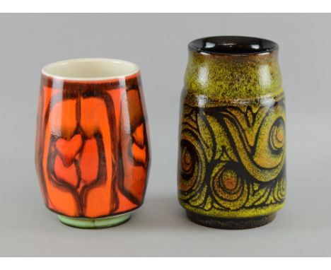 Two Poole pottery Aegean vases, height tallest 17cm  & 15cm