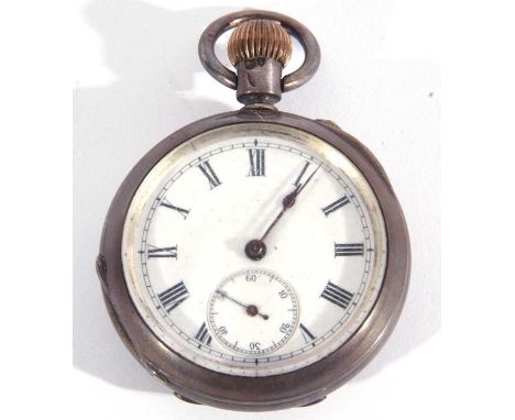 Last quarter of the 19th Century silver pocket watch hallmarked for London 1884. It has a manually wound movement and a white