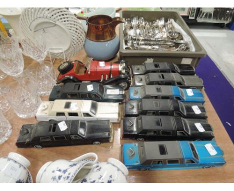 A selection of die cast model limousine by Majorette