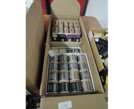 A large quantity of vintage cottons,in their boxes, mostly neutral colours.