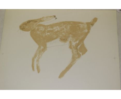 *Dame Elisabeth Frink (1930 - 1993), lithograph - 'Hare', from the Wild Animals series, unsigned, 51cm x 64cm, unframed