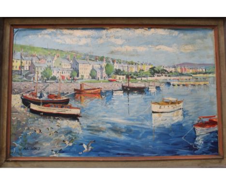 Peter Collins, large print from the Isle of Man poster, together with other works by various artists - including a signed Lin