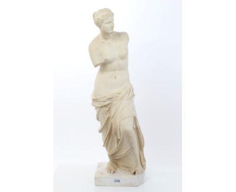 Plaster model after the antique, depicting Venus de Milo, numbered 1266, 70cm high