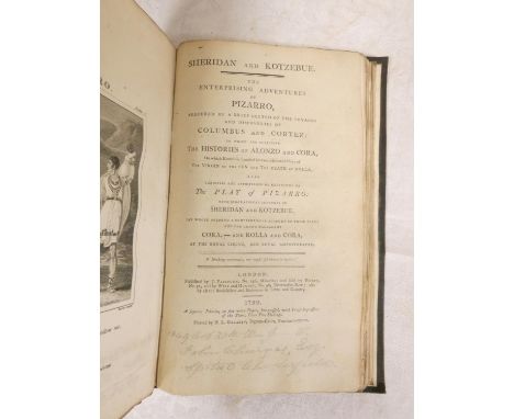 (BRITTON JOHN).&nbsp;&nbsp;Sheridan and Kotzebue, the Enterprising Adventures of Pizarro, Preceded by a Brief Sketch of the V