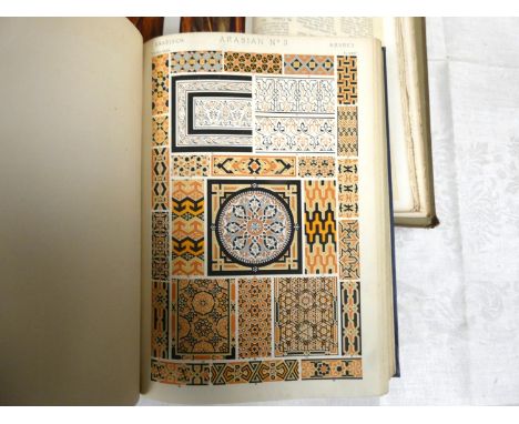 JONES OWEN.&nbsp;&nbsp;The Grammar of Ornament. Col. frontis &amp; good col. plates. Folio. Lib. cloth with labels &amp; some