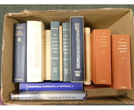 Books &amp; Bibliography.&nbsp;&nbsp;A carton of various vols. incl. Sabin, Dictionary of Books Relating to America, the 29 v