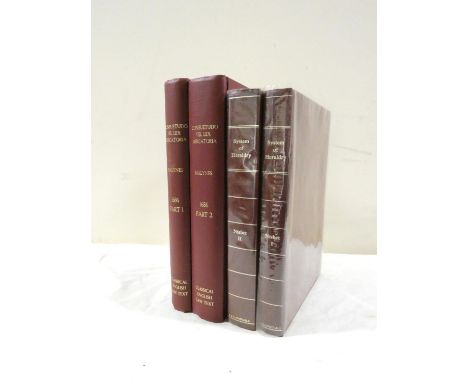 NISBET ALEXANDER.&nbsp;&nbsp;A System of Heraldry. 2 vols. Illus. Folio. Faux leather. Edinburgh, 1984 reprint; also 1981 fol