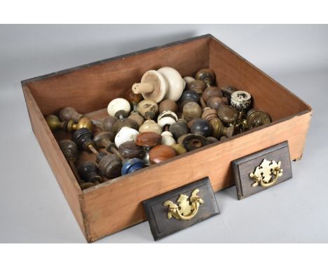 A Collection of Various Vintage Wooden and Ceramic Door Knobs and Handles 