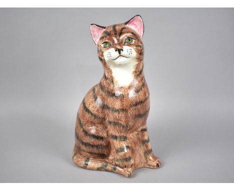 A Hand Painted Price Kensington Pottery Study of a Cat, 30cm high 