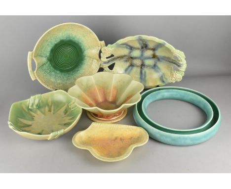 A Collection of Early/Mid 20th Century Art Deco Pottery to Comprise Beswick Bowl (no.300), Beswick Shaped Dish (no.627), Besw