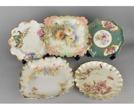 A Collection of Various Edwardian and Later Shaped Dishes to Include Royal Worcester, Royal Crown Derby, Royal Doulton Etc 