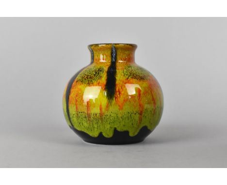 A Poole Delphis Vase of Bottle Form, 10cm high 