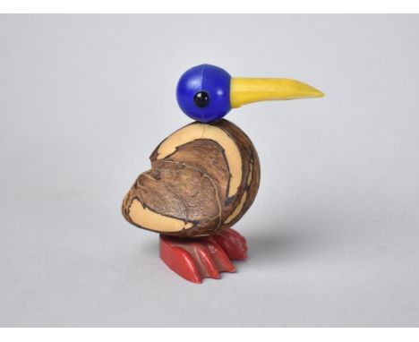 A Novelty Bird Ornament Formed From a Nut, in the Style of Henry Howell YZ 