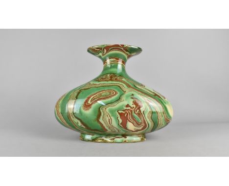 A Chinese Pottery Jade Effect Glazed Vase, 20cm high 