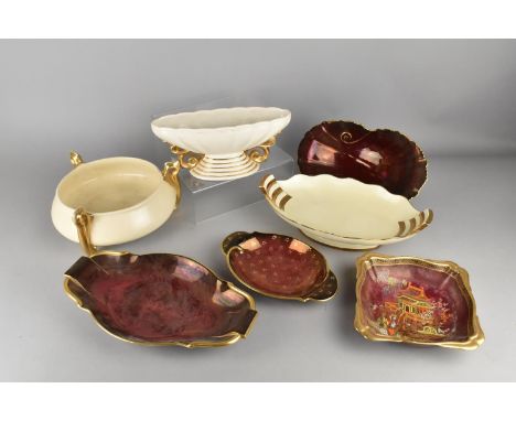 A Collection of Ceramics to Comprise Carlton Ware Rouge Royale Dishes, H&amp;K Tunstall Footed Bowl etc 