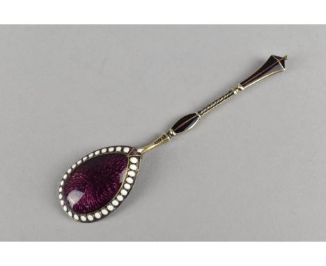 A Silver Gilt and Enamel Spoon Marked 830, Scandinavian Manufacturer 