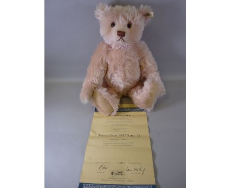 A 1994 STEIFF 'BUTTON IN EAR' TEDDY BEAR, 'Rose 48', reproduced from the 1927 example, in rose mohair, limited edition (03196