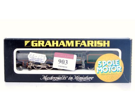 A Graham Farish N gauge No. 1814 BR green livery Duchess class engine and tender 'King George VI', with 5 pole motor (NM-BNM)