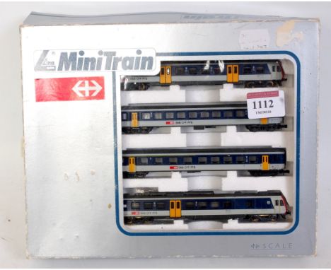 A Lima N gauge 4 car SBB-CFF electric train (G-BF)