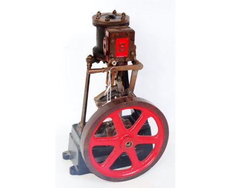 Stuart No. 1 vertical steam engine 2 inch bore x 2 inch stroke free running, 6 spoke 7.25 inch flywheel, filled reversing gea