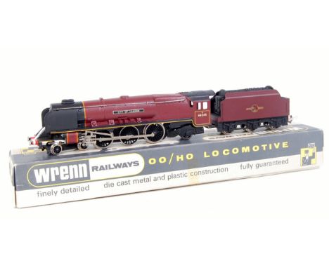 A Wrenn W2226 BR maroon 'City of London' engine and tender with instructions, packer No. 3 on box base (G-BG)