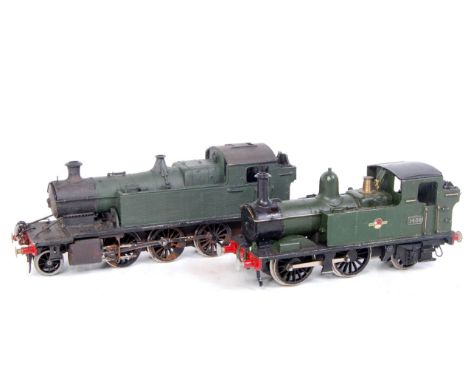 2 whitemetal kit built ex GWR locomotives 14XX as No. 1436, BR green (G) and prairie tank engine straight side tank version, 