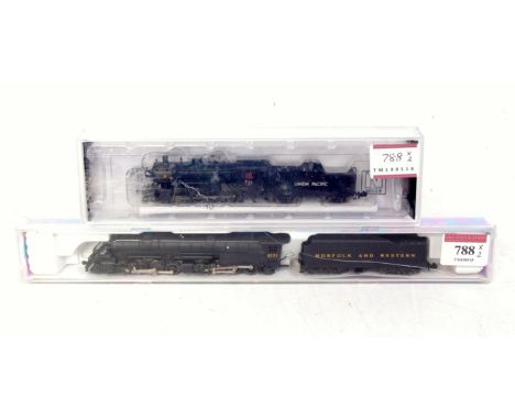 Rivarossi N gauge Norfolk & Western 2-8-8-2 No. 2171 with a Bachmann Union Pacific Consolidation 2-8-0 No. 721