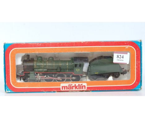 A Marklin 3-rail 3086 ex-Prussian P8 4-6-0 in SNCB green livery No. 64041 (NM-BG)
