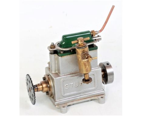 Stuart Turner Sirius twin single acting engine 1 inch bore x 1 inch stroke fitted displacement lubricator, solid flywheel and