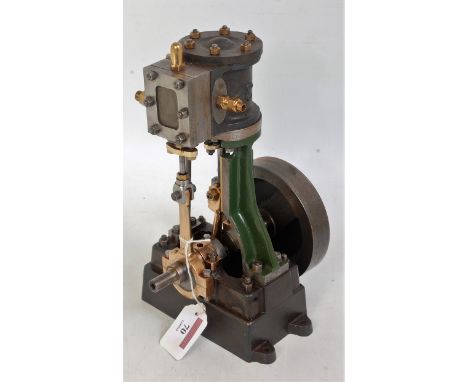 Stuart Turner No. 4 engine 1.5 inch bore x 1.5 inch stroke, height 10 inches with half A frame and round column support, comb