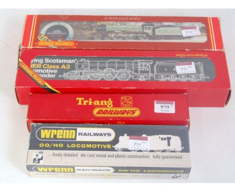 Hornby class B12 engine and tender (G) class B17 'Manchester United' (G-BG) class A3 'Flying Scotsman' (G-BG), Wrenn W2217 0-