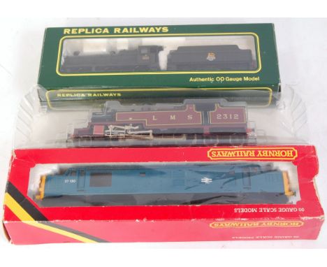Three locos - Replica Railways 11042 Collett goods BR 2203 black (E)(BE), Hornby (Margate) 2-6-4 tank LMS 2312 maroon (E), Ho