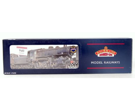 A Bachmann 32-579 BR black Ivatt class 4MT 2-6-0 engine and tender No. 43096, weathered by Lineside and Locos, DCC ready (VGW