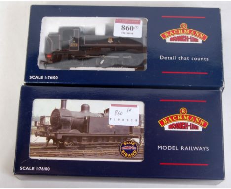 Two Bachmann Tank Locomotives BR Black, to include 32-225 3F 0-6-0 Jinty 47410 (NM-BVG), and a GWR Pannier No.8763 (NM) incor