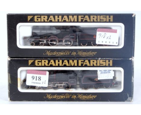 A Graham Fairhs N gauge ref No. 1805 BR black class 5 engine and tender (G-BG) and a ref 1205 BR black class 4P engine and te