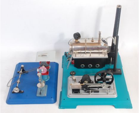 A collection of Willesco modern release stationary steam engines and workshop accessories to include stationary steam plant c