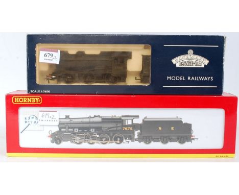 A Bachmann Class J39 0-6-0 No. 64841 in weathered BR black (VG,BG), and a Hornby Class 8F (06) 2-8-0 No. 7675 in LNER wartime