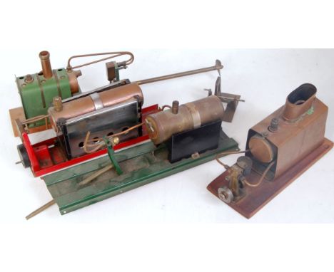 Stuart Turner, from a kit, marine engine 7/16 inch bore x 7/16 inch stroke with copper boiler, some restoration required on w