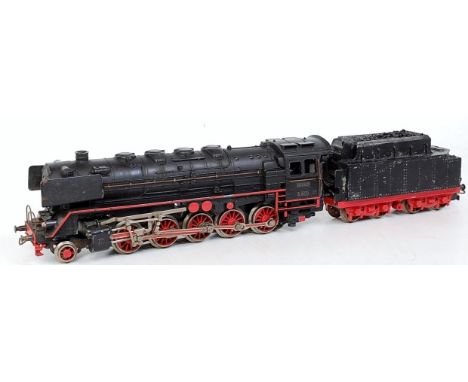 A Marklin 3-rail G800 1950-53 DB BR44 2-10-0, No. 44 066, real coal in tender, some playwear but generally G, replacement box