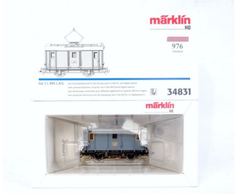 A Marklin H0 3-rail 34831 Freight and Baggage electric rail car LAG No. 895 (Lokalbahn AG, Munich) in grey (NM,BVG)