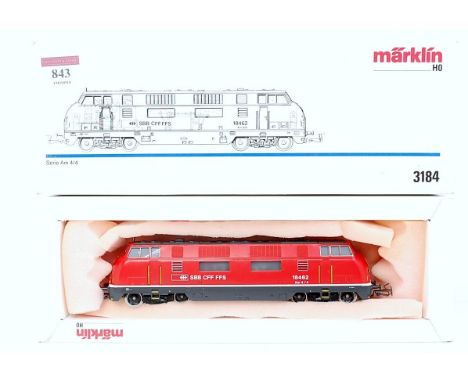 Marklin 3-Rail 3184 SBB/CFF AM 4/4 Diesel (DB BR220) in red livery No.18462 (NM-BVG)