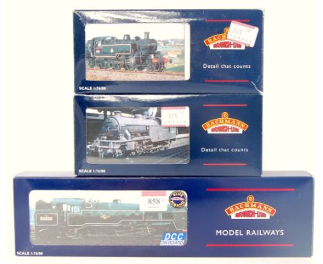 3 Bachmann BR Tank Locomotives to include 32-250DC 4MT 2-6-4 No.80059 (NM-BVG), 31-610 V1 2-6-2 No.67645 (NM-BVG) and 31-454 