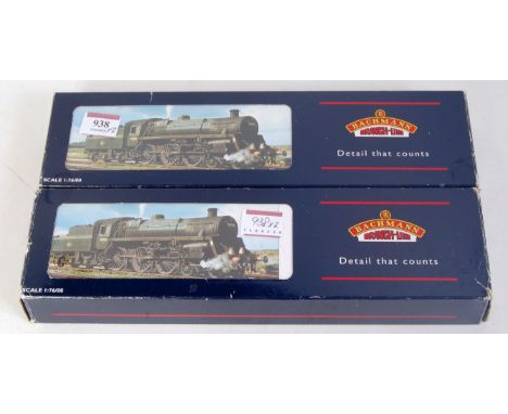 A Bachmann 31-105A BR standard class 4MT lined black No. 75075 double chimney (VG-BG) sold with a similar No. 75078 in associ