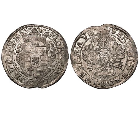 GERMANY. LORDSHIP OF JEVER. Anton Günther, 1603-1667. Silver 28 Stüber, ND (1649-1651). Mint master Jürgen Detleffs. Obv: FLO