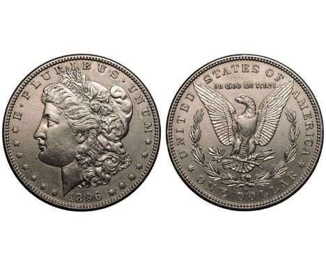 UNITED STATES. Morgan dollars, 1878-1904. Silver 1 Dollar, 1896 S. San Fransisco. Obv: E. PLURIBUS. UNUM, liberty left, stars