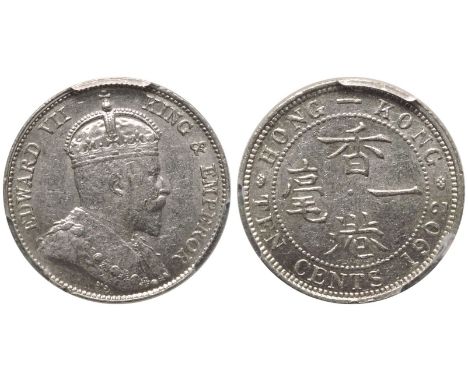 HONG KONG. Edward VII. Silver 10 Cents, 1902. Royal Mint (Tower Hill). Obv: EDWARD VII KING &amp; EMPEROR, crowned bust right
