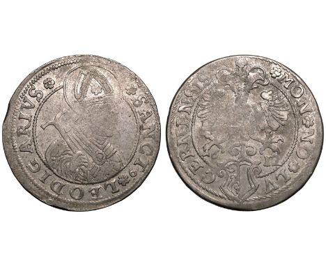 SWITZERLAND. CITY OF LUCERNE. Free Imperial City, 1415-1648. Silver Dicken, 1612. Obv: ❀ + MON + NO ❀ LVCERNENSIS +, double h