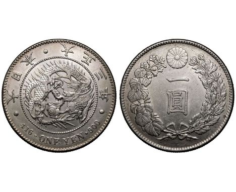 JAPAN. Taishō, 1912-1926. Silver 1 Yen, 3 (1914). Intended for circulation in Japanese occupied Taiwan.Obv: 年 三 正 大 · 本 日 大 ·