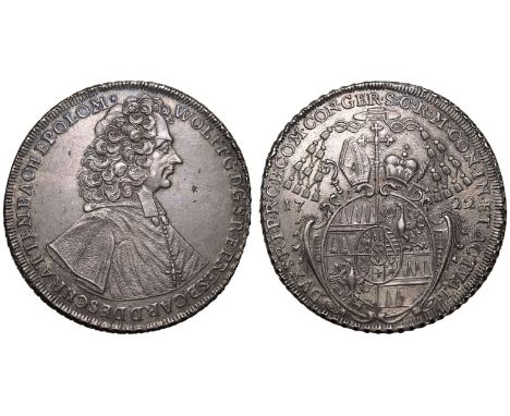 CZECHOSLOVAKIA. KINGDOM OF BOHEMIA. Wolfgang von Schrattenbach,1711-1738. Silver Taler, 1722. Kroměříž. Obv: WOLFFG D G S R E